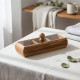 Wooden Three-Section Serving Platter with Acrylic Lid